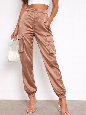 Akira Cargo Pants Rose Gold Size Small